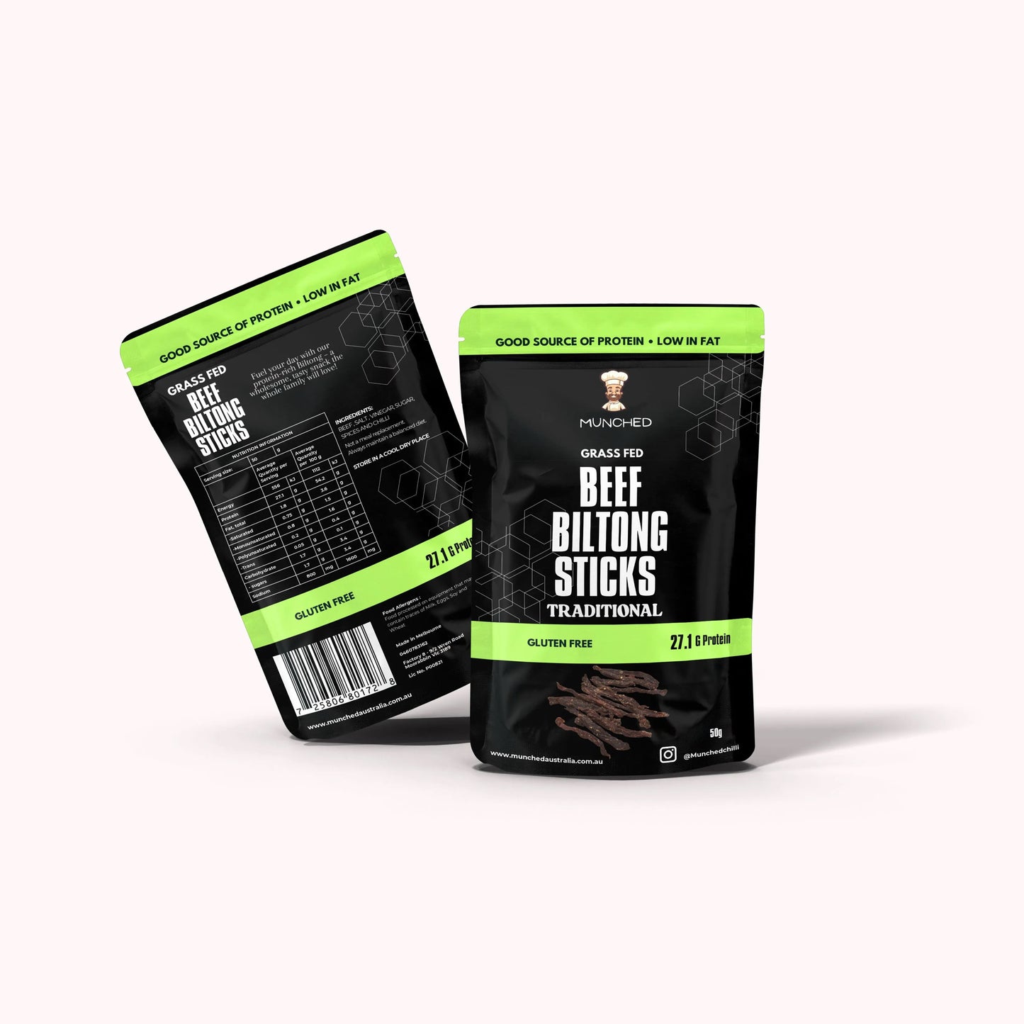 Beef Biltong Sticks Traditional