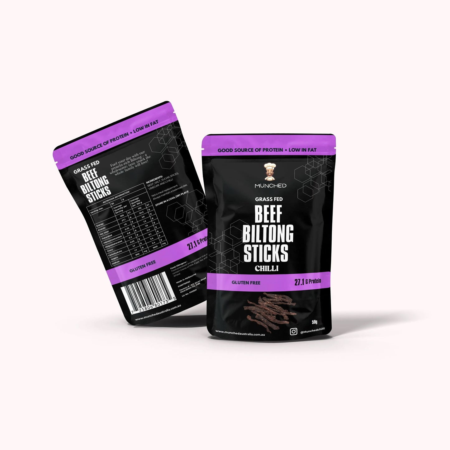 Beef Biltong Sticks Chilli